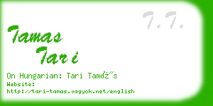 tamas tari business card